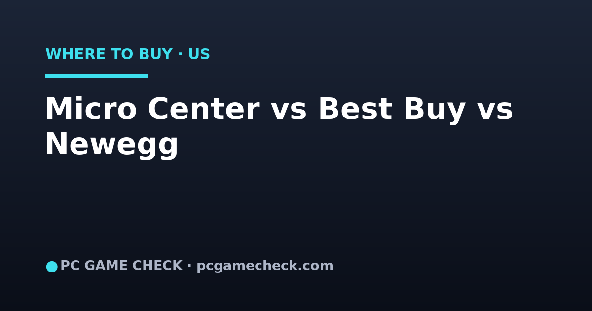 Best Place to Buy PC Parts in the US (2026): Micro Center vs Best Buy vs Newegg vs Amazon